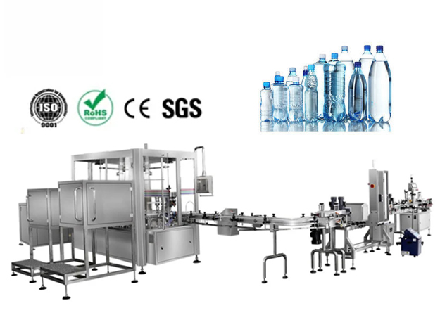 Fully automatic small water bottle filling machine production line for mineral water filling