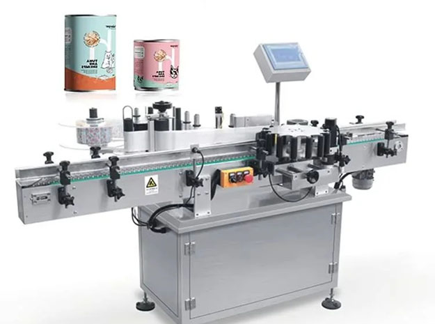 Fully automatic flat round bottle self-adhesive sticker can beverage label coating machine cosmetic packaging labeling machine