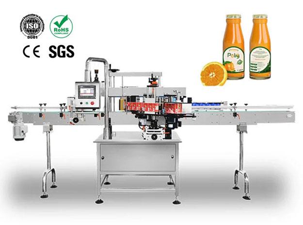 Automatic flat/round bottle self-adhesive labeling machine for beverage labels on paper cans and cosmetic packaging