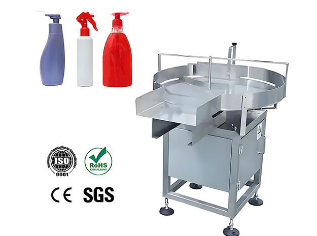 High-quality semi-automatic plastic and glass bottle descrambler electric rotary bottle feeder used as a core component of PLC for aluminum cans